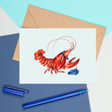 Lobster card, greeting card, birthday card, phone card