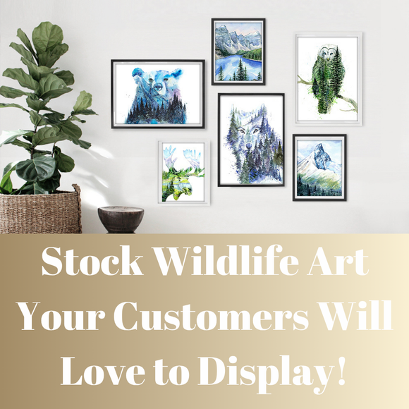 Beacon Orca Killer Whale Coastal Watercolor Art Card