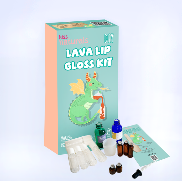 Kiss Naturals DIY Lava Lip Gloss Kit for Kids - Makes 6