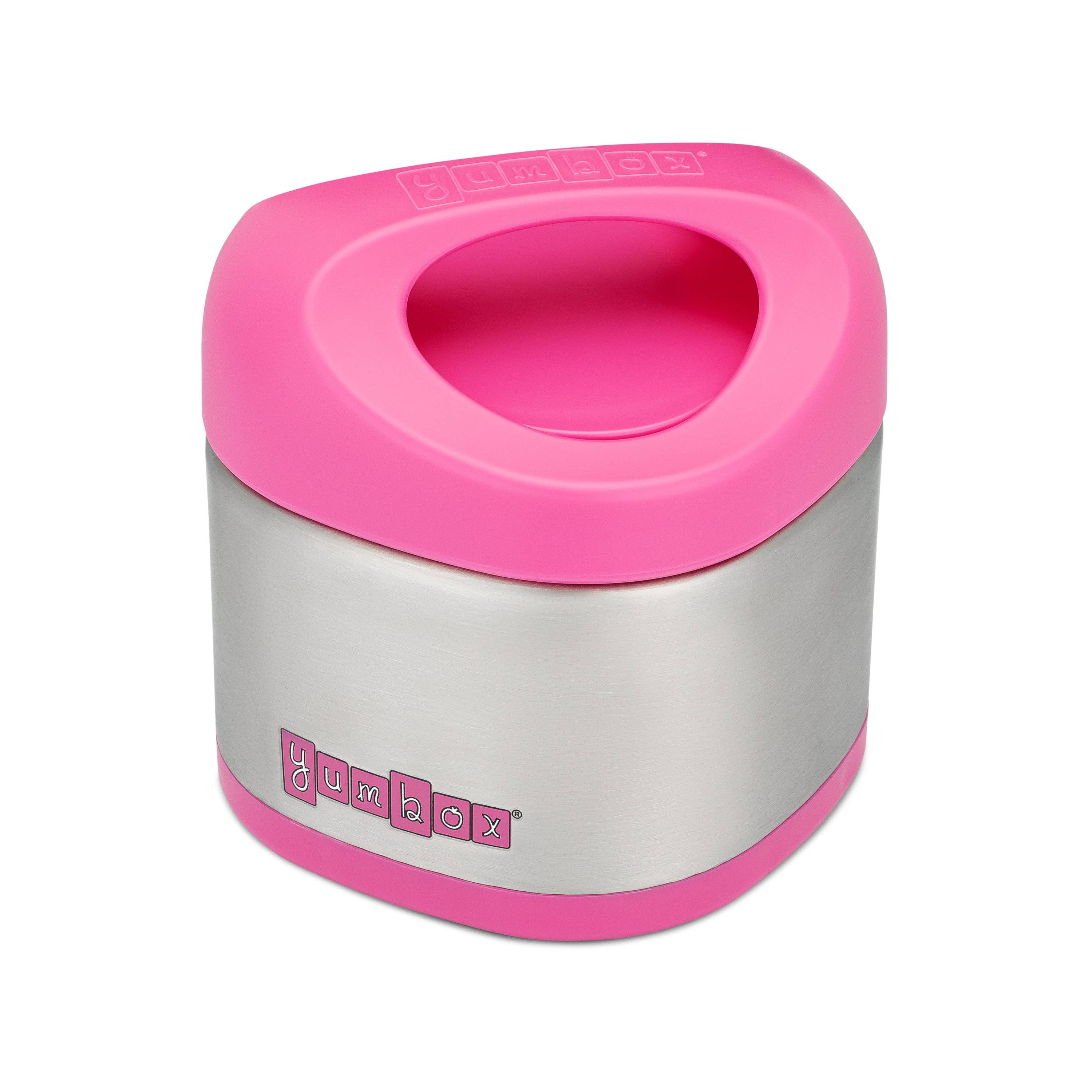 Yumbox Cubi Thermal Food Jar for Kids - Easy Carry and Open Lid 10 oz  - Berry Pink - 0