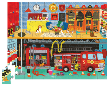 50 PC Flat House Puzzle: Fire House - 0