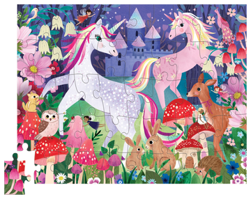 50 PC Flat House Puzzle: Unicorn Castle - 0