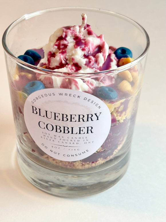 Blueberry Cobbler Dessert Candle 