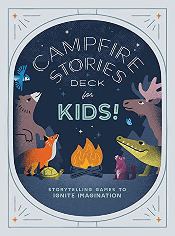 Campfire Stories Deck - for Kids! - Campfire Stories Deck for Kids with woodland animals, campfire illustration, handmade Canadian gift design.