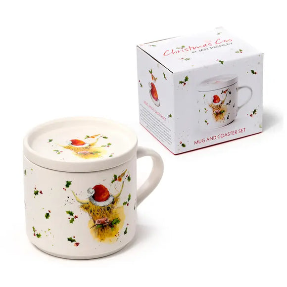Christmas Jan Pashley Coo Cow Porcelain Mug Set