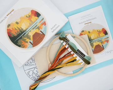 Autumn Reflections (Algonquin) DIY Embroidery Kit - 0