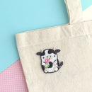 Tulip Cow Embroidered Iron On Patch-5