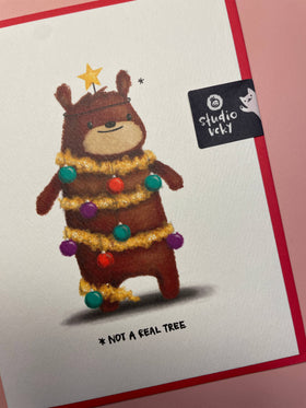 Greeting Card - Tree Bear Wow - 0