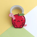 Worm in Apple Iron-On Patch-5