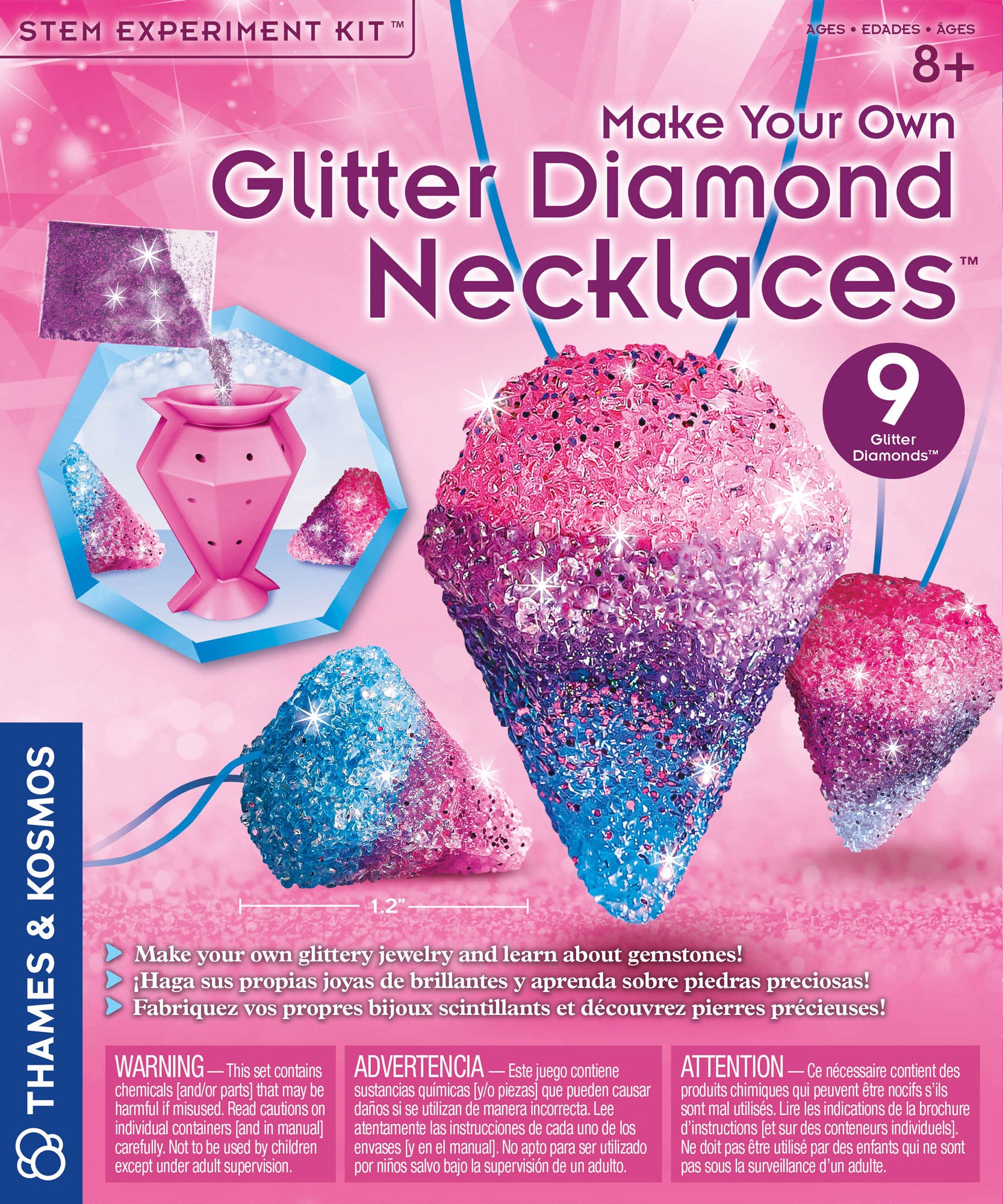 Make Your Own Glitter Diamond Necklaces