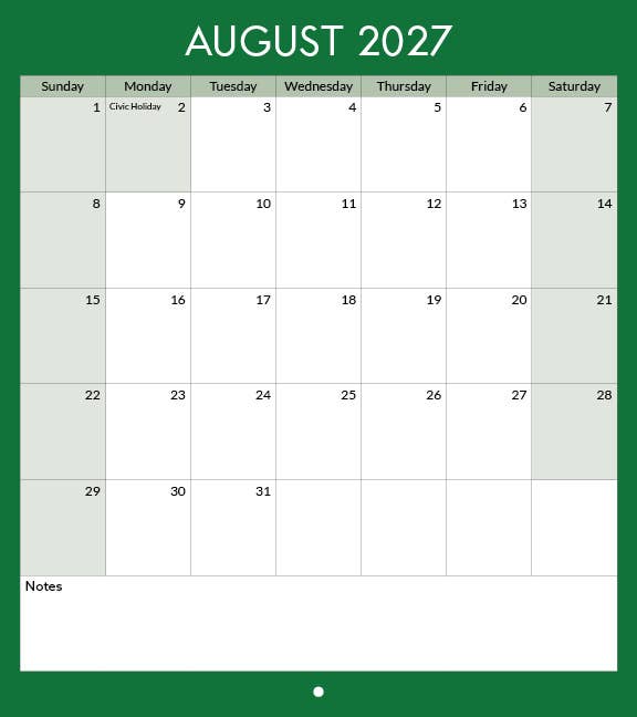 2027 Toronto Streetcar Calendar