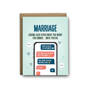 Marriage dinner love greeting card