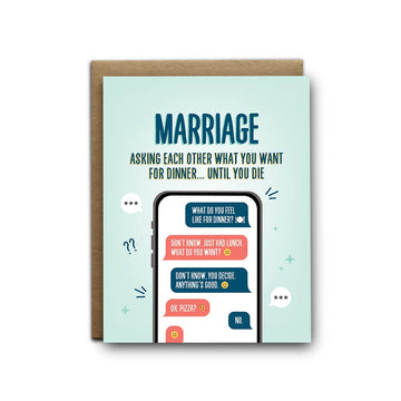 Marriage dinner love greeting card