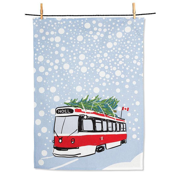 Noel Streetcar Christmas Kitchen Towel