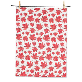 Allover Maple Leaves Kitchen Towel