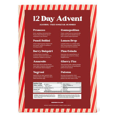 Sweet Holidays 12 Days of Cocktail Gummies Advent Calendar