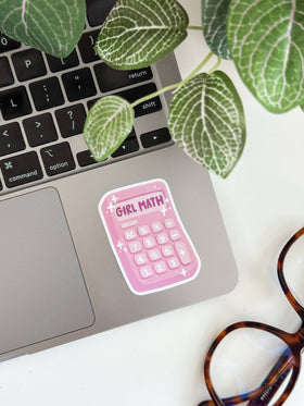 Girl Math Calculator - Vinyl Sticker - 0