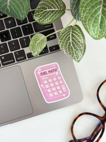 Girl Math Calculator - Vinyl Sticker - 0