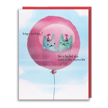 Greeting Card - Science Cats