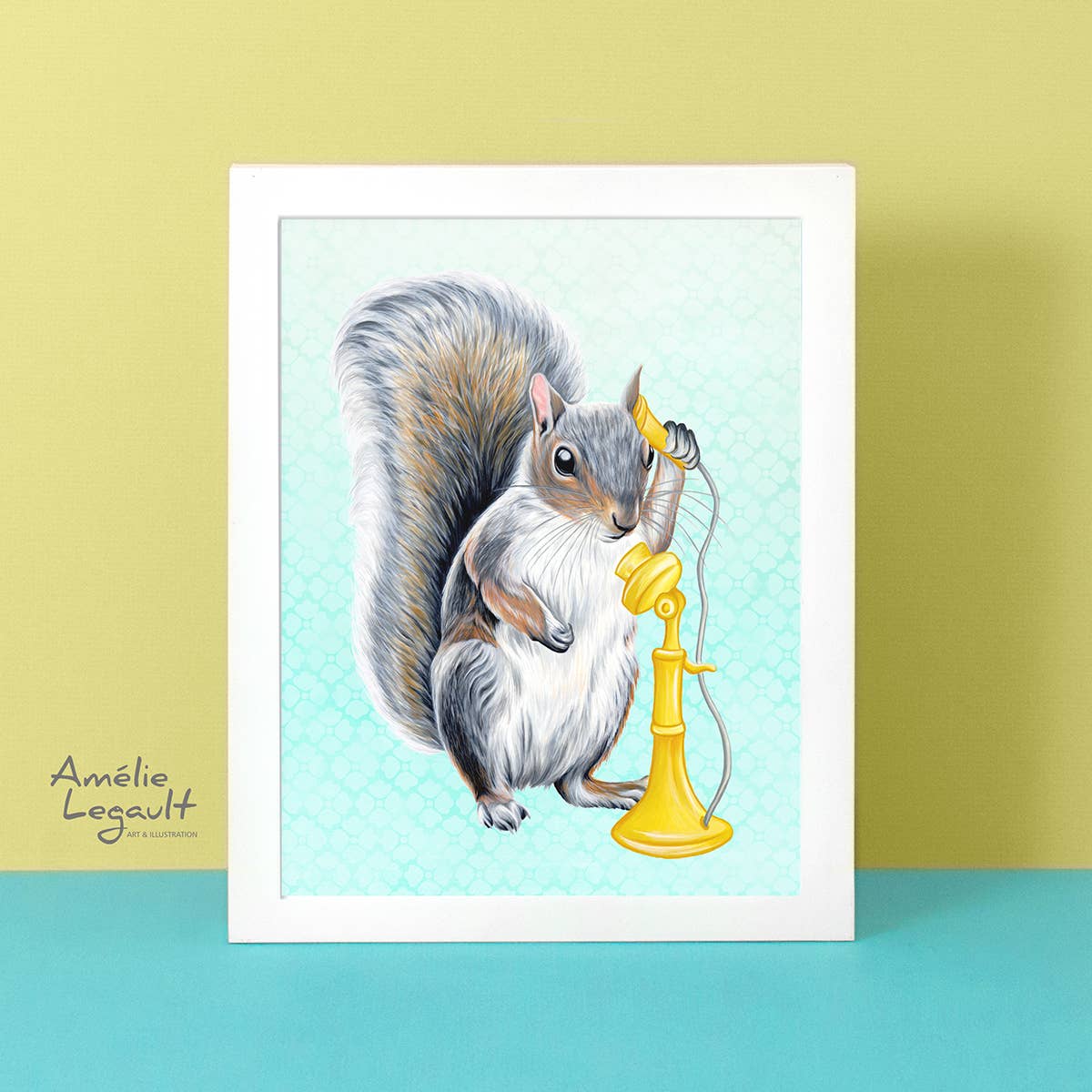 Squirrel on the Phone Card