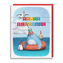 Greeting Card - Narwhal Seagull Ringtoss-1