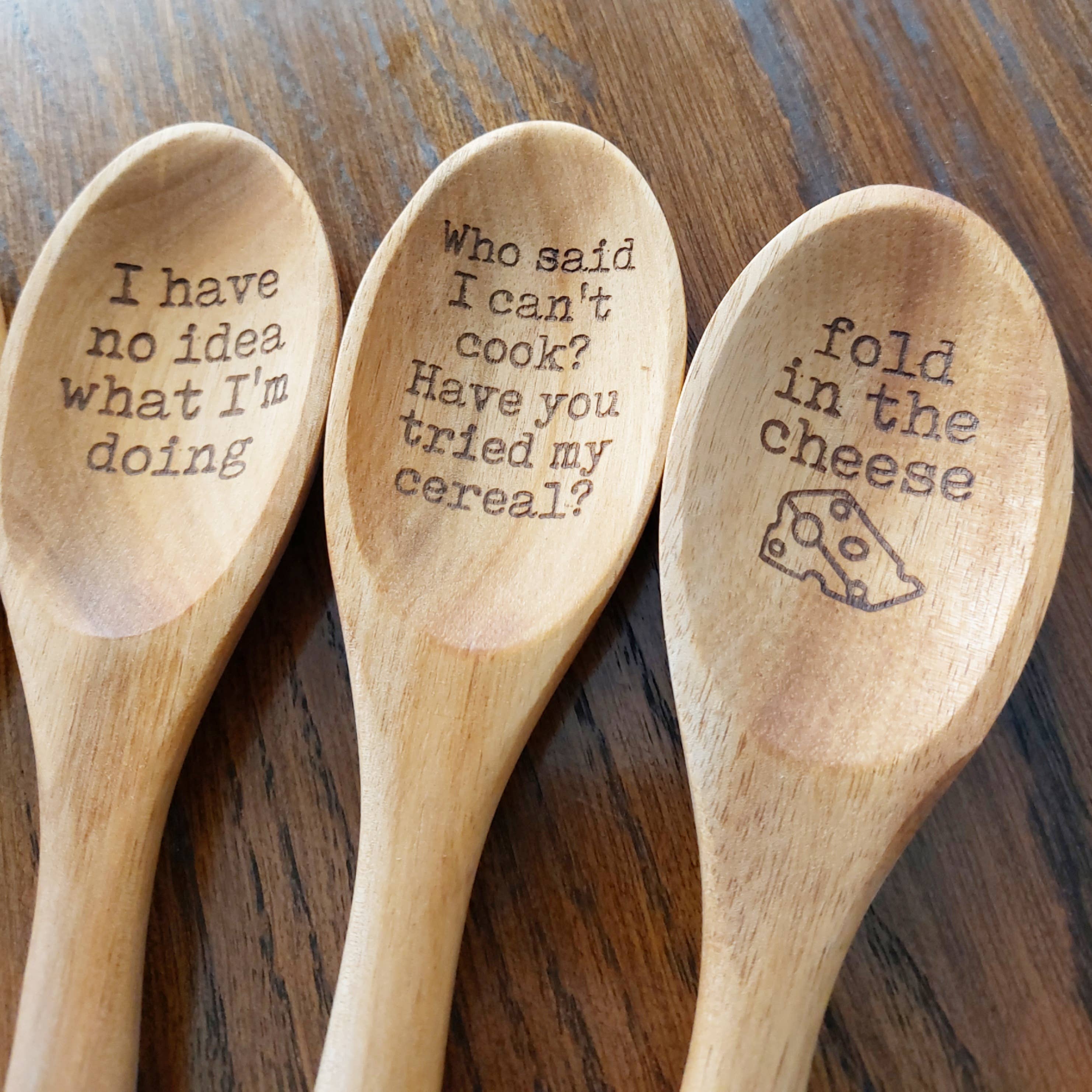 Funny Humor Laser Engraved Wooden Spoon