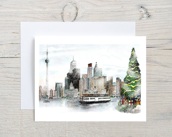 Winter Skyline Christmas Card