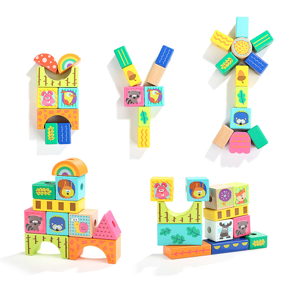 Top Bright Forest Animal Building Blocks