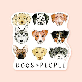Dogs > People Sticker | Funny Dog Sticker