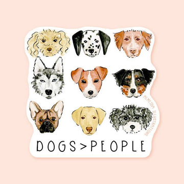 Dogs > People Sticker | Funny Dog Sticker