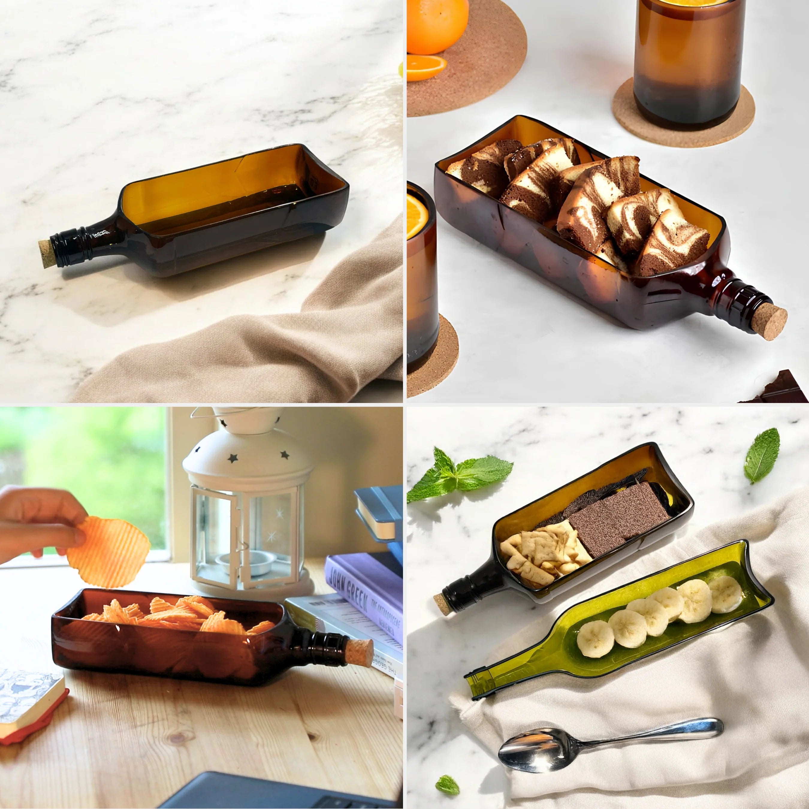 Ballantine Bottle Glass Platters