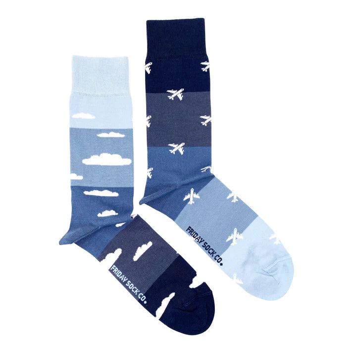 Men's Plane and Cloud Socks