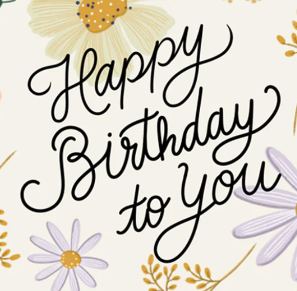 Flourish Birthday - Greeting Card