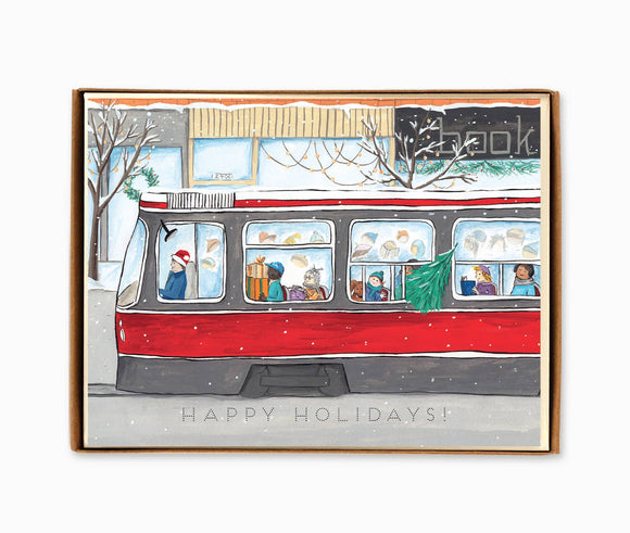Toronto Streetcar Holiday Cards Box of 8