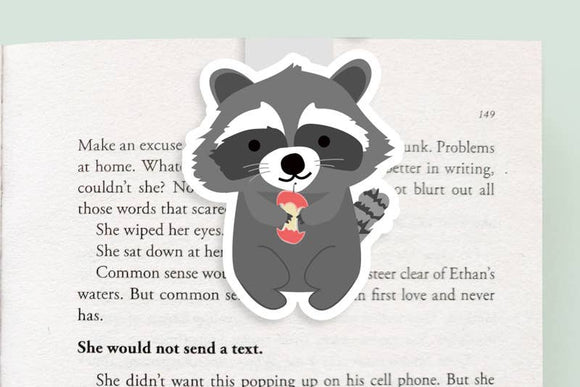 Raccoon Jumbo Magnetic Bookmark