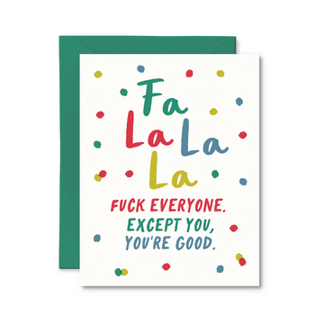 Fuck Everyone Except You Funny Christmas Card