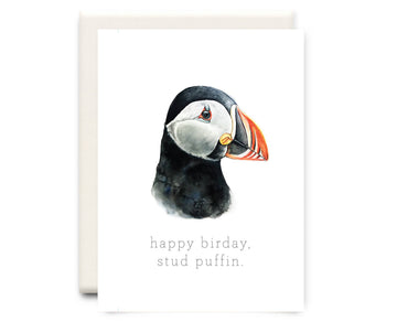 Stud Puffin | Birthday Greeting Card