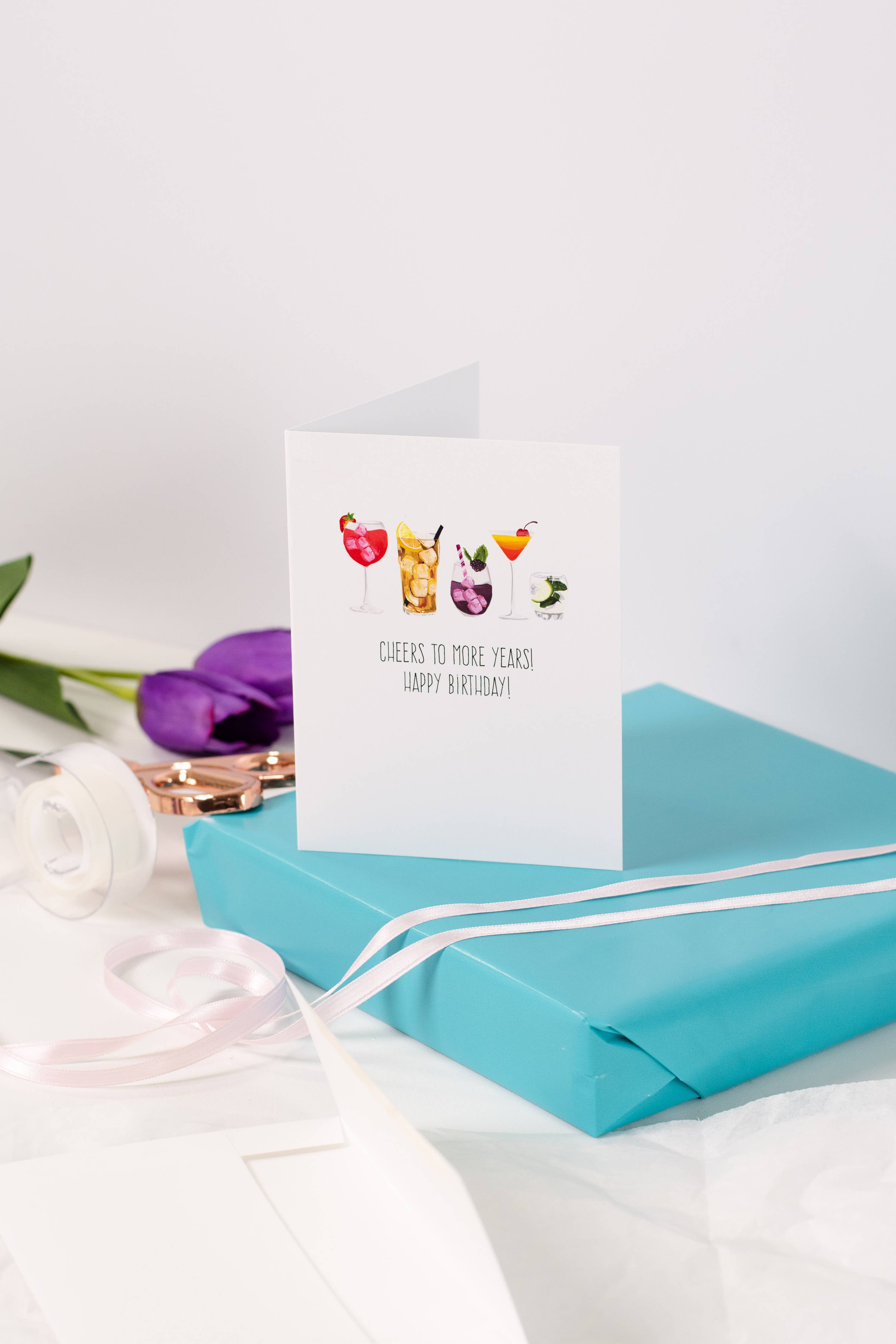 Cheers To More Years! Happy Birthday!  - Greeting Card - 0