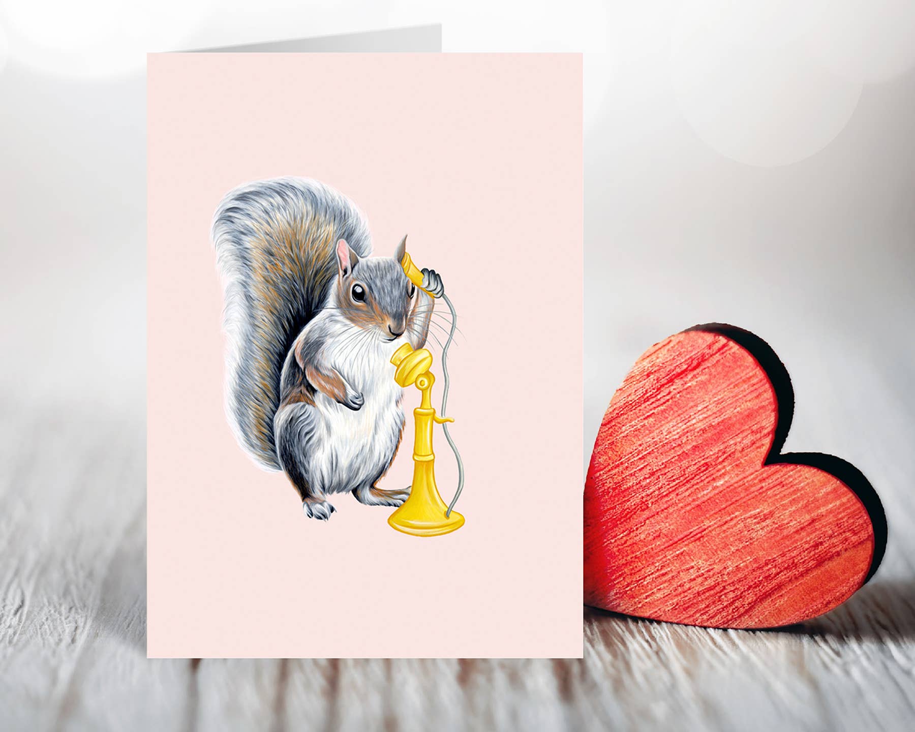 Squirrel on the Phone Card