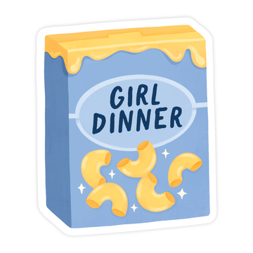Girl Dinner - Mac and Cheese Comfort Foodie Vinyl Sticker