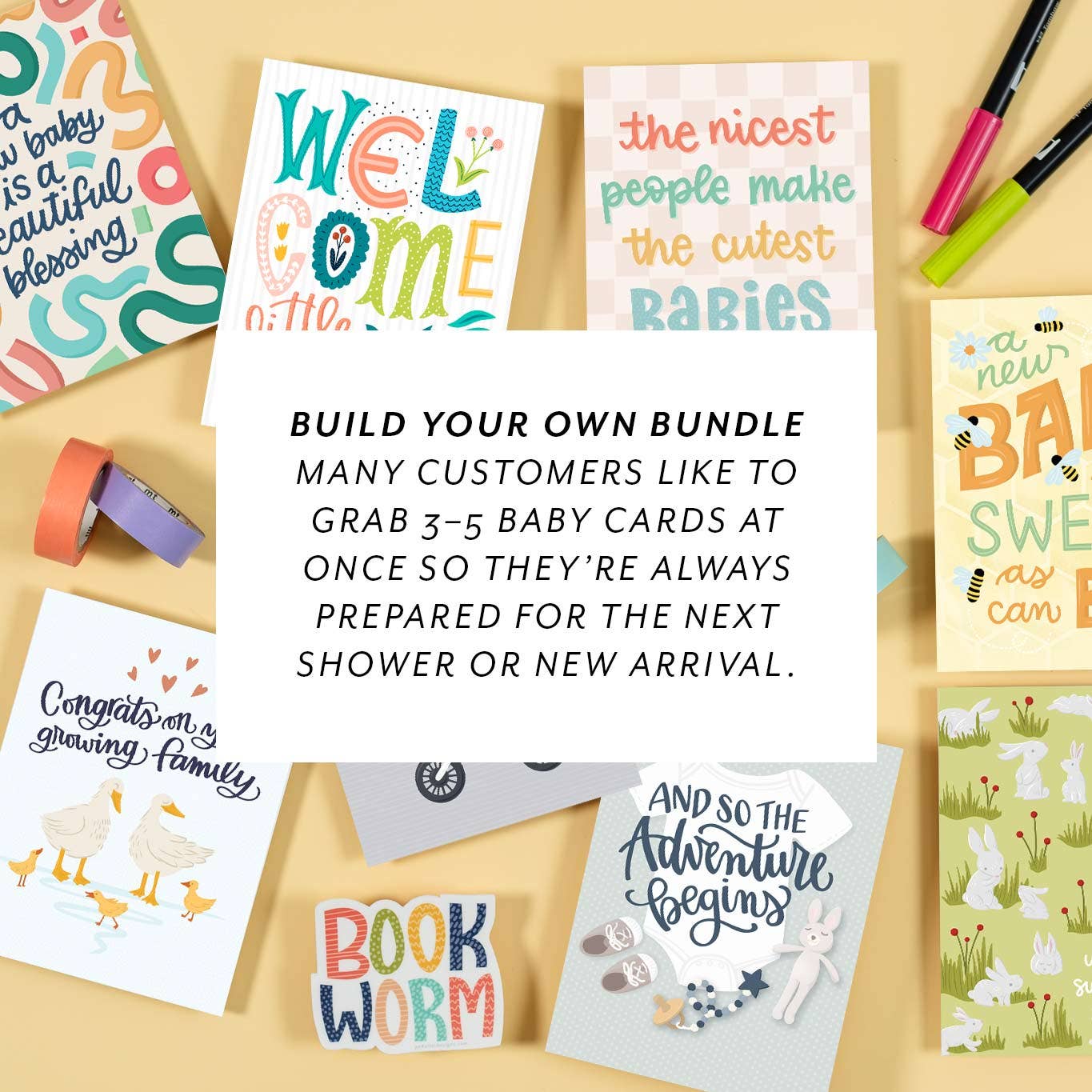 Bunny Rabbit New Baby Card | Caribou Gifts Inc.