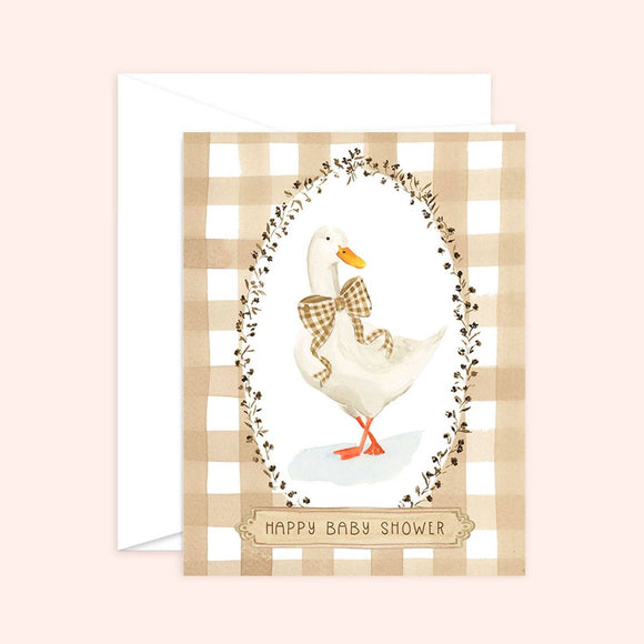 Plaid Baby Shower Card | Goose Card
