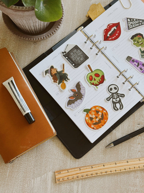 In The Mood For Dark and Scary - Horror Book Vinyl Sticker