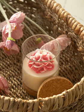 Vanilla Strawberry Hydrangea Candle | Soy Wax Blend