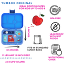 Leakproof Bento Box for Kids - Yumbox Original Surf Blue (Rocket)-3