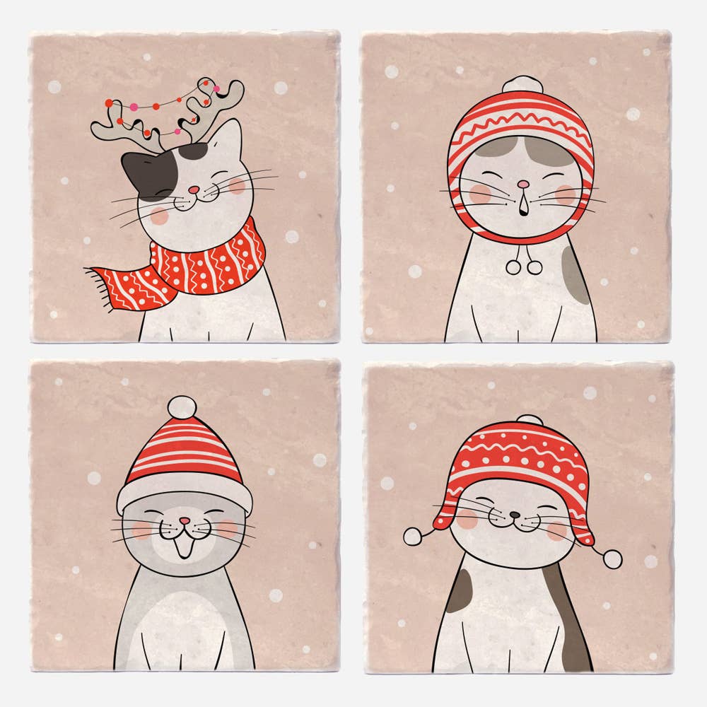 Caroling Kitties Coasters