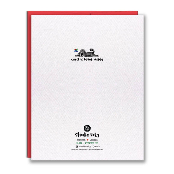 Greeting Card - Dumpster Fire Raccoons