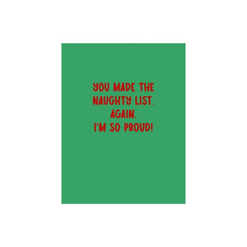 You Made The Naughty List Christmas Card