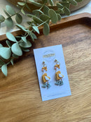Raincoat Goose - clay earrings  porch goose-2