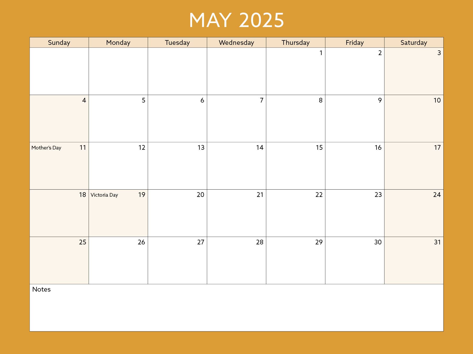 2025 Toronto Neighbourhood Calendar